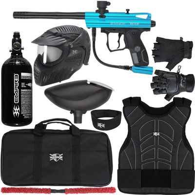 Action Village Kingman Spyder Victor Protector Paintball Gun Package Kit Protector 2 (Gloss Teal, Glove Size - Small/Medium)