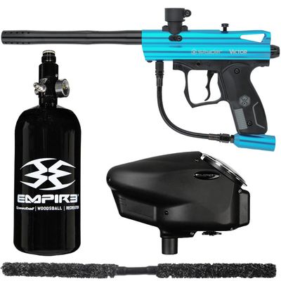 Action Village Kingman Spyder Victor Core Paintball Gun Package Kit (Gloss Teal)