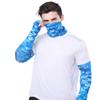 Tsangbaby Camouflage Cooling Face Covers Arm Sleeves Set Sun Protection Neck Gaiters Ice Silk Sleeves with Thumb Holes for Men Sky Blue view 4