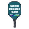 iPrint Custom Pickleballs Paddles, Personalized Pickle Ball Rackets, Customized Photo Text Logo, Max Spin & Control, Comfort Cushion Grip, Long Handle Equipment, Blue Green view 1