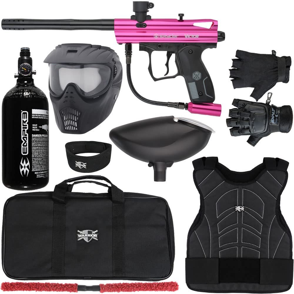 Action Village Kingman Spyder Victor Protector Paintball Gun Package Kit Protector 1 (Gloss Pink, Glove Size - Small/Medium)