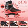 LEJIJIT Roller Skates for Kids Boys Girls Toddler Ages 3-12, Adjustable 4 Sizes for Kids and Youth Teen with Light Up Wheels, Quad Red Roller Skates for Sports (Youth 4Y-7Y) view 2