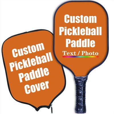 iPrint Personalized Custom Pickleballs Paddles Design Your Own, Pickleballs Paddles Customized Photo Text Pickleballs Rackets with Paddles Covers, Chocolate