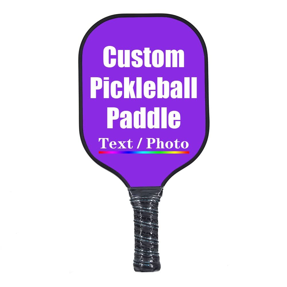 iPrint Custom Pickleballs Paddles, Personalized Pickleballs Paddles with Comfort Grip, Add Your Photo, Text, Logo Paddles, Blue Violet