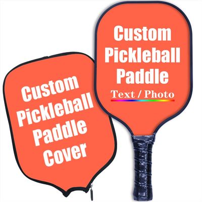 iPrint Personalized Custom Pickleballs Paddles Design Your Own, Pickleballs Paddles Customized Photo Text Pickleballs Rackets with Paddles Covers, Tomato