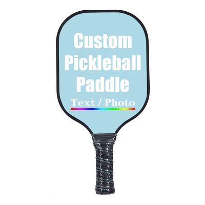 iPrint Custom Pickleballs Paddles, Personalized Pickleballs Paddles with Comfort Grip, Add Your Photo, Text, Logo Paddles, Light Blue