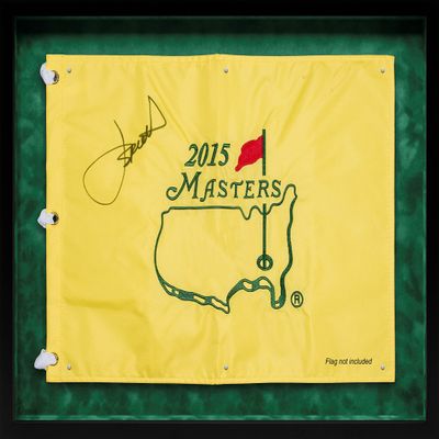 MASTERPIECE FRAMING + IMAGING Golf Flag Display Frame, Magnetic Mount does not damage Flag (Black Frame/Green Suede Mat)