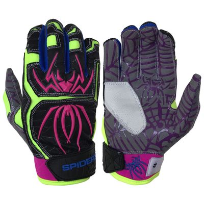 Spiderz 2022 Hybrid Baseball/Softball Batting Gloves, X-Large