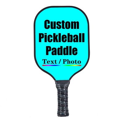 iPrint Custom Pickleballs Paddles, Personalized Pickleballs Paddles with Comfort Grip, Add Your Photo, Text, Logo Paddles, Cyan