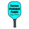 iPrint Custom Pickleballs Paddles, Personalized Pickleballs Paddles with Comfort Grip, Add Your Photo, Text, Logo Paddles, Cyan view 1
