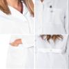 Landau Relaxed Fit 3-Pocket 4-Button Full-Length Lab Coat for Women 3155 White 14T view 4