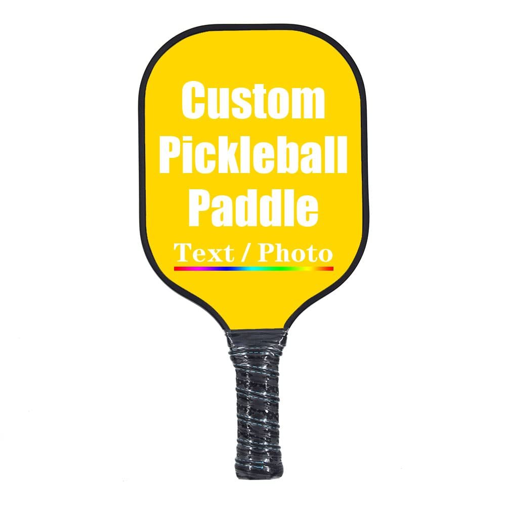 iPrint Personalized Custom Pickleballs Paddles Design Your Own, Pickleballs Paddles Customized Photo Text Pickleballs Rackets, Gold