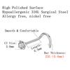 BLESSMYLOVE 6pcs 22g 3.0mm Clear CZ 316L Surgical Steel Silver Screw Nose Rings Studs Nose Nostrial Piercing Body Jewerly Screw Nose Rings for Women 22 gauge 3.0mm Cubic Zirconia Stainless Steel Nose Rings view 2