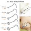 BLESSMYLOVE 6pcs 22g 3.0mm Clear CZ 316L Surgical Steel Silver Screw Nose Rings Studs Nose Nostrial Piercing Body Jewerly Screw Nose Rings for Women 22 gauge 3.0mm Cubic Zirconia Stainless Steel Nose Rings view 3