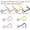 BLESSMYLOVE 6pcs 22g 3.0mm Clear CZ 316L Surgical Steel Silver Screw Nose Rings Studs Nose Nostrial Piercing Body Jewerly Screw Nose Rings for Women 22 gauge 3.0mm Cubic Zirconia Stainless Steel Nose Rings view 4