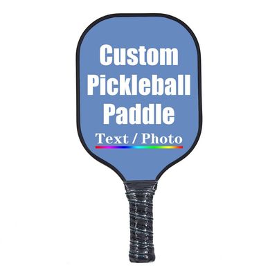 iPrint Custom Pickleballs Paddles, Personalized Pickleballs Paddles with Comfort Grip, Add Your Photo, Text, Logo Paddles, Carolina Blue