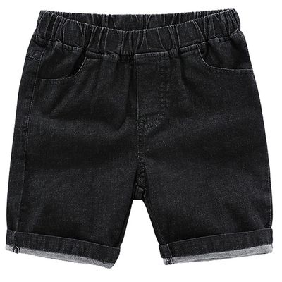 EISHOW Toddler Baby Boys Girls Cotton Denim Shorts,Kids Casual Elastic Denim Shorts with Pockets Stretch Shorts Jeans Pants (Black,6Y,6 Years)