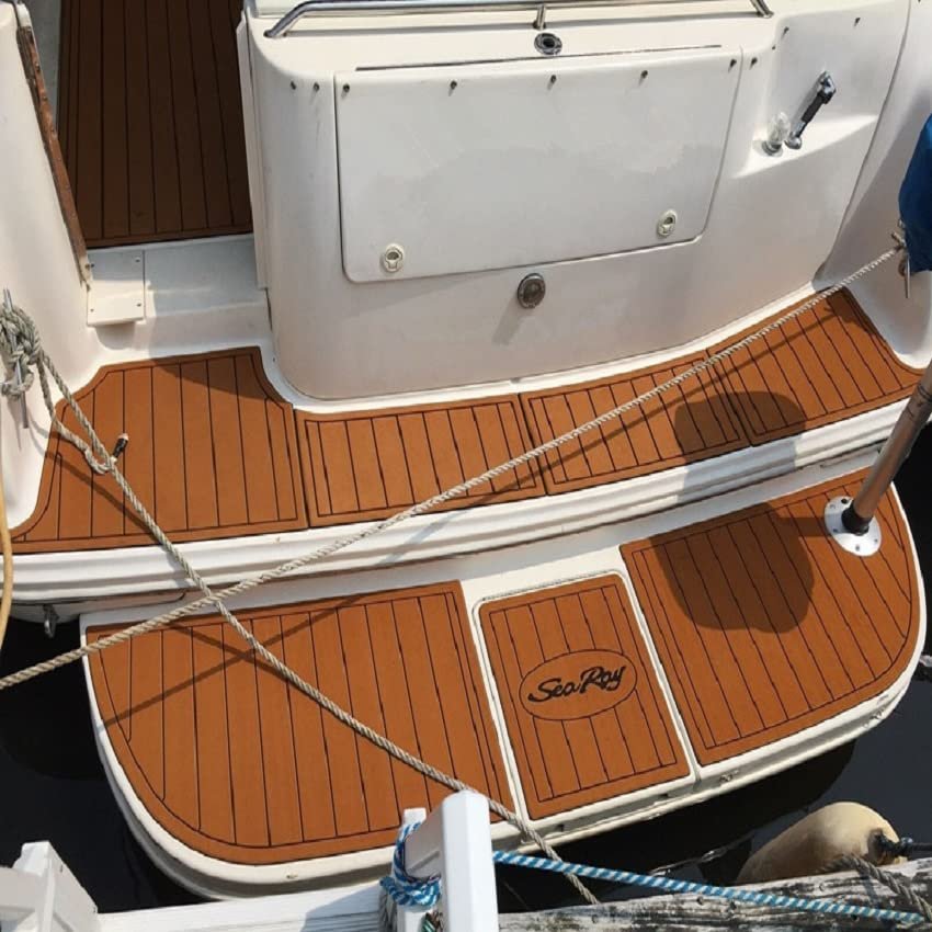 Boat EVA Faux Teak Decking Floor Compatible with 2017 Sea Ray 460 Sundancer Full Kit