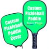 iPrint Custom Pickleballs Paddles, Personalized Pickleballs Paddles with Comfort Grip, Add Your Photo, Text, Logo Paddles with Paddles Covers, Spring Green view 1