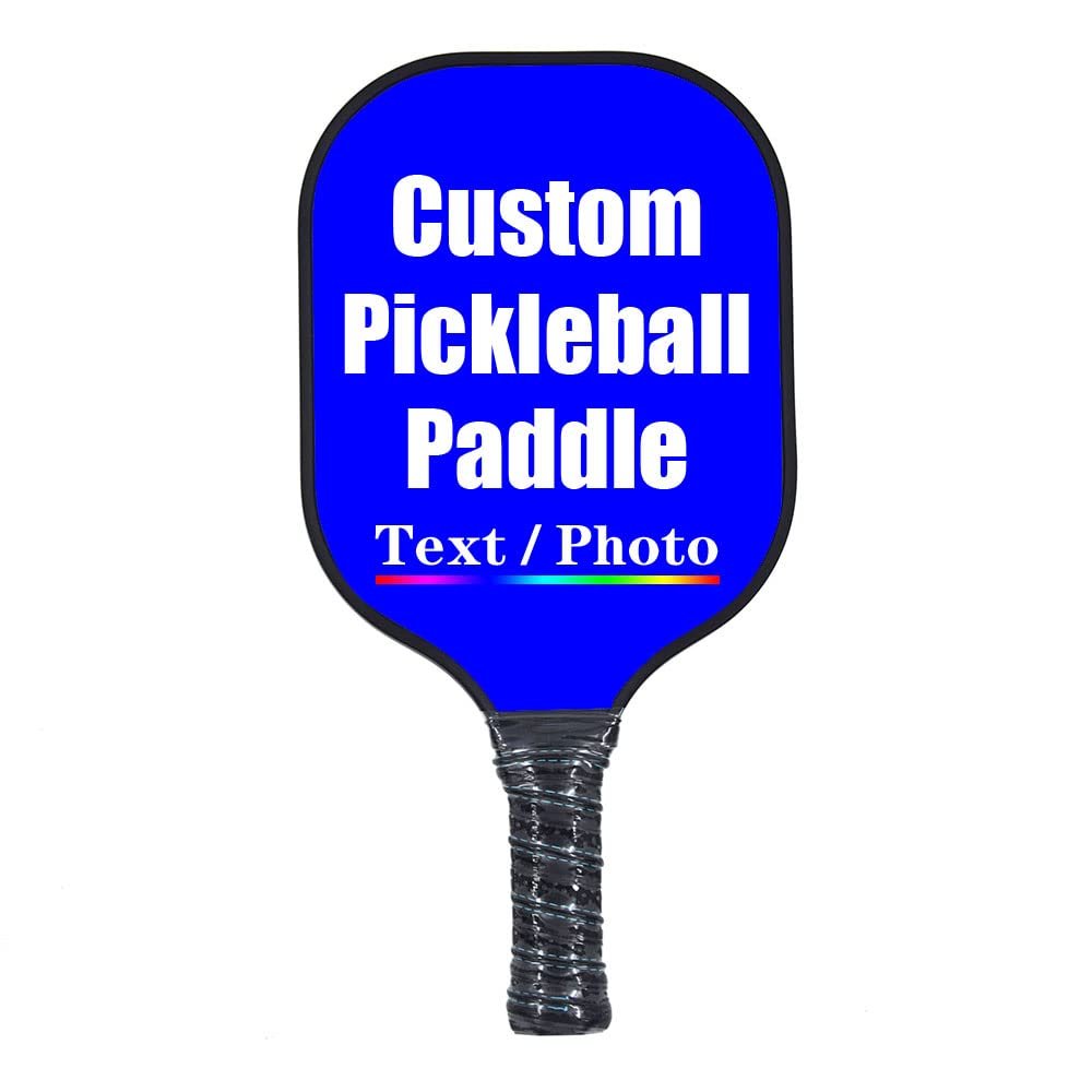 iPrint Personalized Custom Pickleballs Paddles Design Your Own, Pickleballs Paddles Customized Photo Text Pickleballs Rackets, Blue