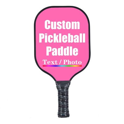 iPrint Custom Pickleballs Paddles, Personalized Pickle Ball Rackets, Customized Photo Text Logo, Max Spin & Control, Comfort Cushion Grip, Long Handle Equipment, Hot Pink