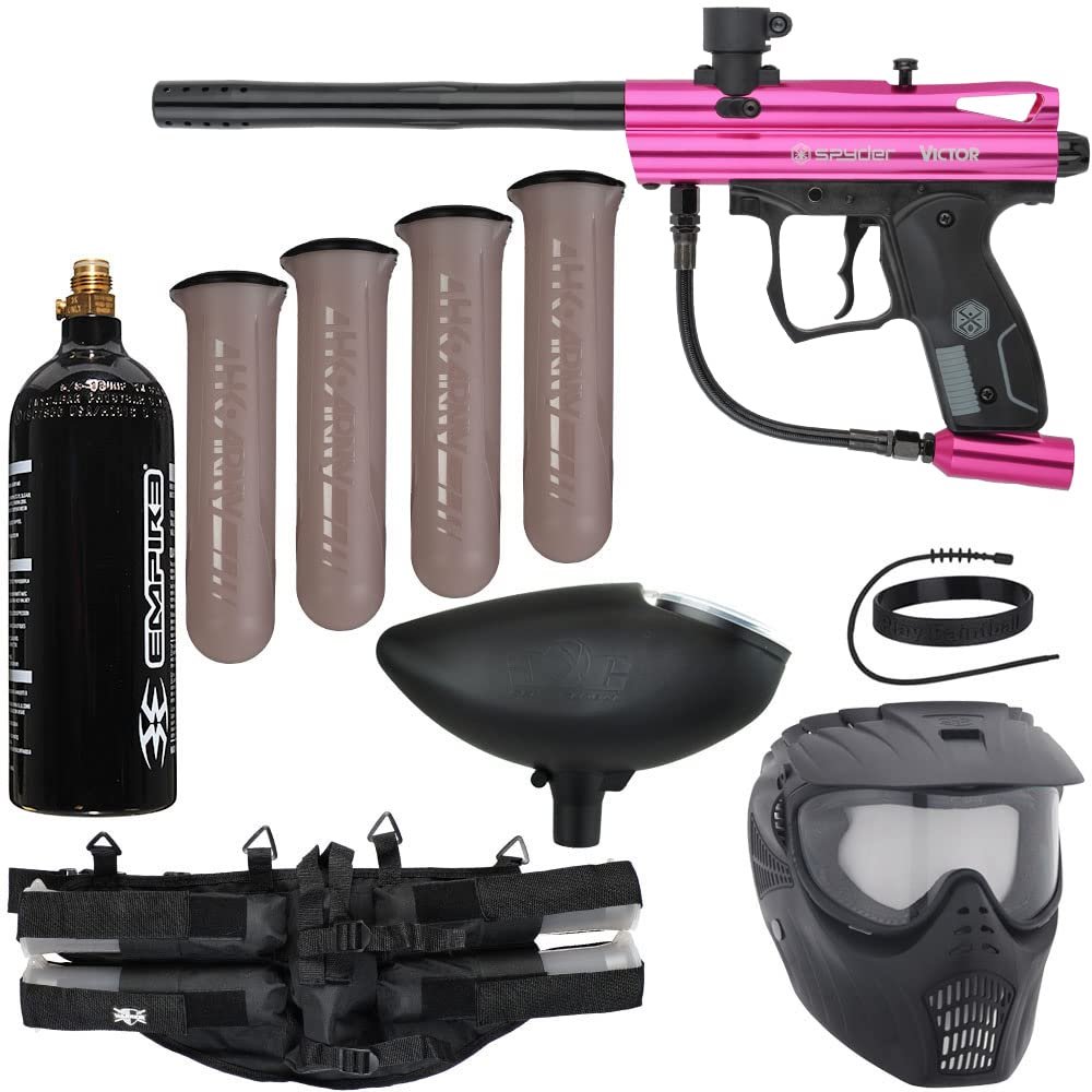 Action Village Kingman Spyder Epic Paintball Gun Package Kit (Victor) (Gloss Pink)