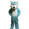 Blue big mouth Wolf Costume Mascot Cosplay Holiday Adult Outfits Design view 4