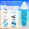 Inflatable Stand Up Paddle Board (6 Inches Thick), Non-Slip Deck Standing Boat, Include Adjustable Paddle, Backpack, Hand Pump, Fin, for Youth & Adult- (10'x30'' x6'' Blue) view 4