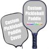iPrint Personalized Custom Pickleballs Paddles Design Your Own, Pickleballs Paddles Customized Photo Text Pickleballs Rackets with Paddles Covers, Silver view 1