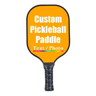 iPrint Custom Pickleballs Paddles, Personalized Pickle Ball Rackets, Customized Photo Text Logo, Max Spin & Control, Comfort Cushion Grip, Long Handle Equipment, Orange