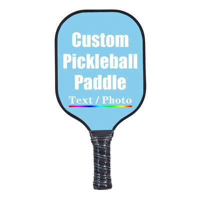 iPrint Custom Pickleballs Paddles, Personalized Pickle Ball Rackets, Customized Photo Text Logo, Max Spin & Control, Comfort Cushion Grip, Long Handle Equipment, Sky Blue