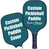 iPrint Custom Pickleballs Paddles, Personalized Pickle Ball Rackets, Customized Photo Text, Max Spin & Control, Comfort Cushion Grip, Long Handle Equipment with Paddles Covers, Blue Green view 1