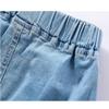 EISHOW Toddler Baby Boys Girls Cotton Denim Shorts,Kids Casual Elastic Denim Shorts with Pockets Stretch Shorts Jeans Pants (Light Blue,7Y,7 Years) view 4
