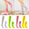 3 Pairs Womens Slouch Scrunchy Socks Colorful Extra Long Loose Stacked Chunky Boot Socks (Black+White+Red) view 3