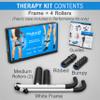 DoubleUP Roller D4 Leg & Arm Massager, Metal Frame + 4 Rollers, White view 2