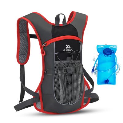 Clakllie Water Rucksack Lightweight Backpack Hydration Bladder Bag Perfect Pack for Running Cycling Camping,Black Red