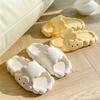 Cloudy Thickened Soft-soled,Bathroom Non-Slip Thick Sole Shoes,Cute Cloud Summer Girl Heart Home Non-Slip,Super soft home slippers for bathroom shower, Suitable for indoor and outdoor (7.5-8, White) view 2