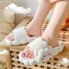 Cloudy Thickened Soft-soled,Bathroom Non-Slip Thick Sole Shoes,Cute Cloud Summer Girl Heart Home Non-Slip,Super soft home slippers for bathroom shower, Suitable for indoor and outdoor (7.5-8, White) view 4