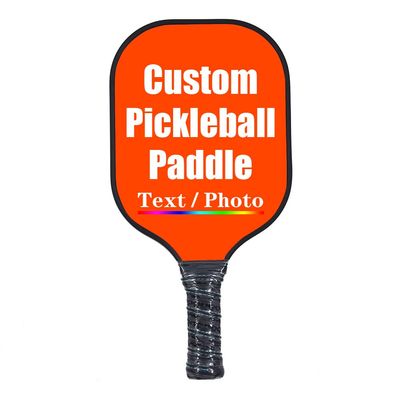 iPrint Personalized Custom Pickleballs Paddles Design Your Own, Pickleballs Paddles Customized Photo Text Pickleballs Rackets, Orange Red
