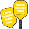 iPrint Personalized Custom Pickleballs Paddles Design Your Own, Pickleballs Paddles Customized Photo Text Pickleballs Rackets with Paddles Covers, Gold view 1