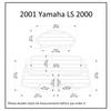 Boat EVA Faux Teak Decking Floor Compatible with 2000 Yamaha LS Swim Platform view 2