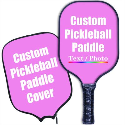 iPrint Custom Pickleballs Paddles, Personalized Pickleballs Paddles with Comfort Grip, Add Your Photo, Text, Logo Paddles with Paddles Covers, Violet