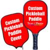 iPrint Custom Pickleballs Paddles, Personalized Pickle Ball Rackets, Customized Photo Text Logo, Max Spin & Control, Comfort Cushion Grip, Long Handle Equipment with Paddles Covers, Red view 1