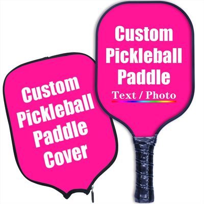 iPrint Custom Pickleballs Paddles, Personalized Pickleballs Paddles with Comfort Grip, Add Your Photo, Text, Logo Paddles with Paddles Covers, Deep Pink