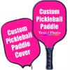 iPrint Custom Pickleballs Paddles, Personalized Pickleballs Paddles with Comfort Grip, Add Your Photo, Text, Logo Paddles with Paddles Covers, Deep Pink view 1