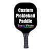 iPrint Personalized Custom Pickleballs Paddles Design Your Own, Pickleballs Paddles Customized Photo Text Pickleballs Rackets, Black view 1