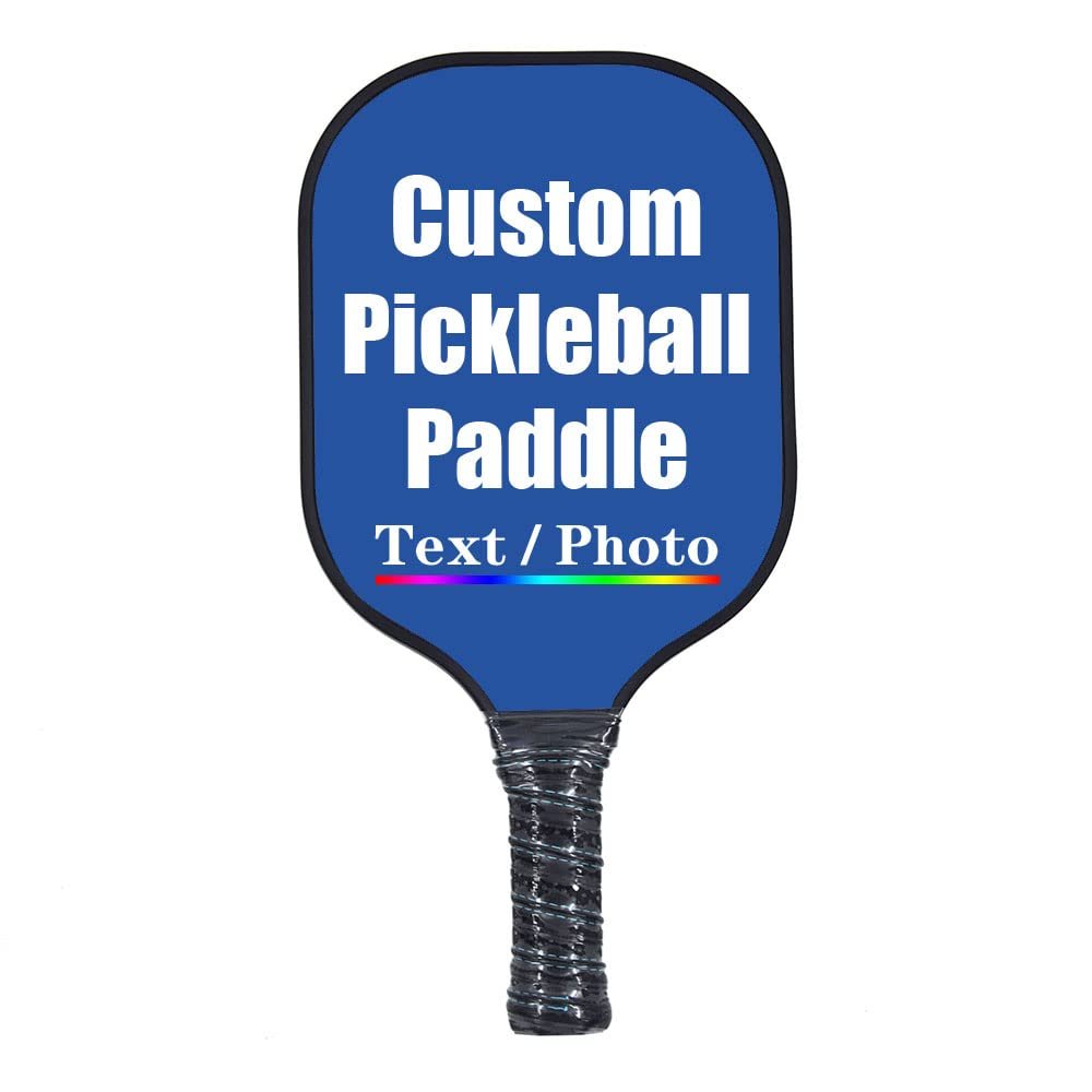 iPrint Custom Pickleballs Paddles, Personalized Pickleballs Paddles with Comfort Grip, Add Your Photo, Text, Logo Paddles, Royal Blue