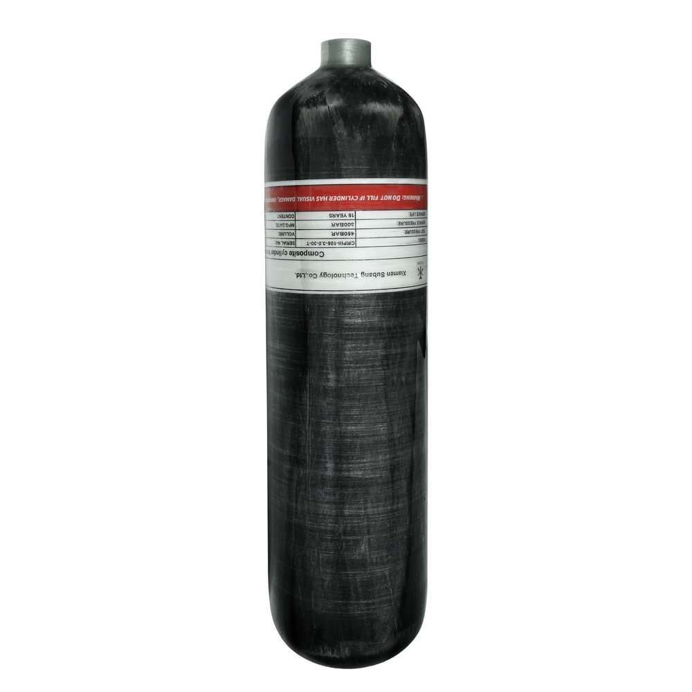 TUXING 4500Psi High Pressure Composite Cylinder, Carbon Fiber Air Tank 3L,CE Approved, Pcp Paintball Air Tank Diving TankEmpty Bottle M18*1.5Black