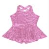 TiaoBug Kids Sequined Modern Tap Dress Criss Cross Back Jazz Ballet Leotard Shorts Dance Wear Performance Costumes Pink 14 view 3
