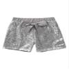 easyforever Girls Boys Athletic Shorts Shiny Sequin Dance Shorts with Bowknot Training Gymnastics Short Hot Pant Silver 1-2 Years view 3